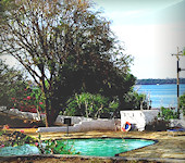 Shimoni Reef Lodge zwembad meest zuidelijk gelegen plaats Shimoni aan de kust van Kenia