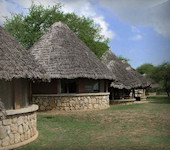OnsKenia,Tarangire Safari Lodge banda accommodatie, Tarangire nationaal park Tanzania