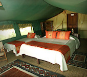 Satao Camp, exlusief tentenkamp inrichting tent, Tsavo East Kenia
